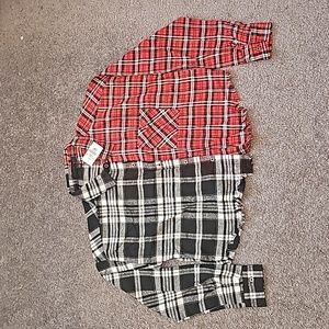 Plaid Button Up Crop